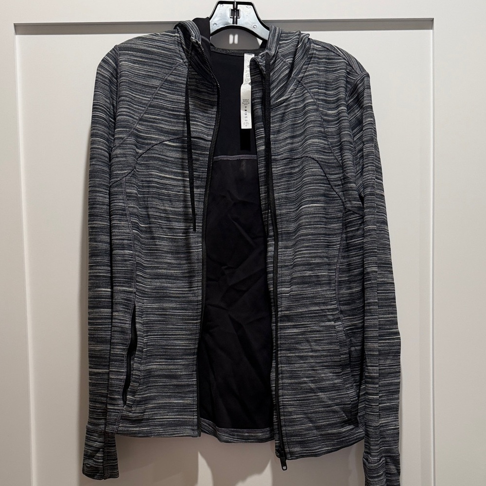 lululemon athletica Define Black and white Zip Hoodie with Subtle Texture